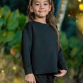 ULTRAsoft Unisex Kid Marshmallow Sweatshirt Black - Umbi