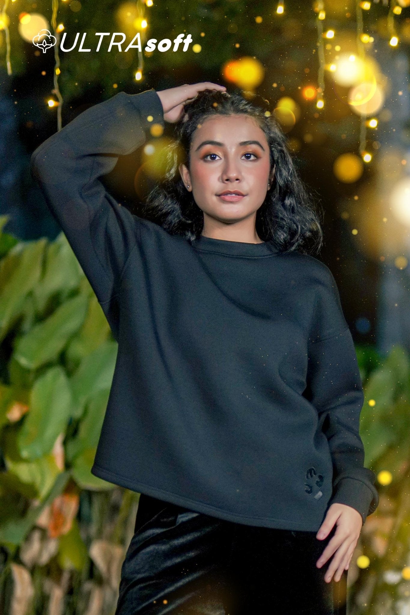 ULTRAsoft Women Marshmallow Sweatshirt Black - Umbi