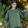 ULTRAsoft Women Marshmallow Sweatshirt Emerald Green - Umbi