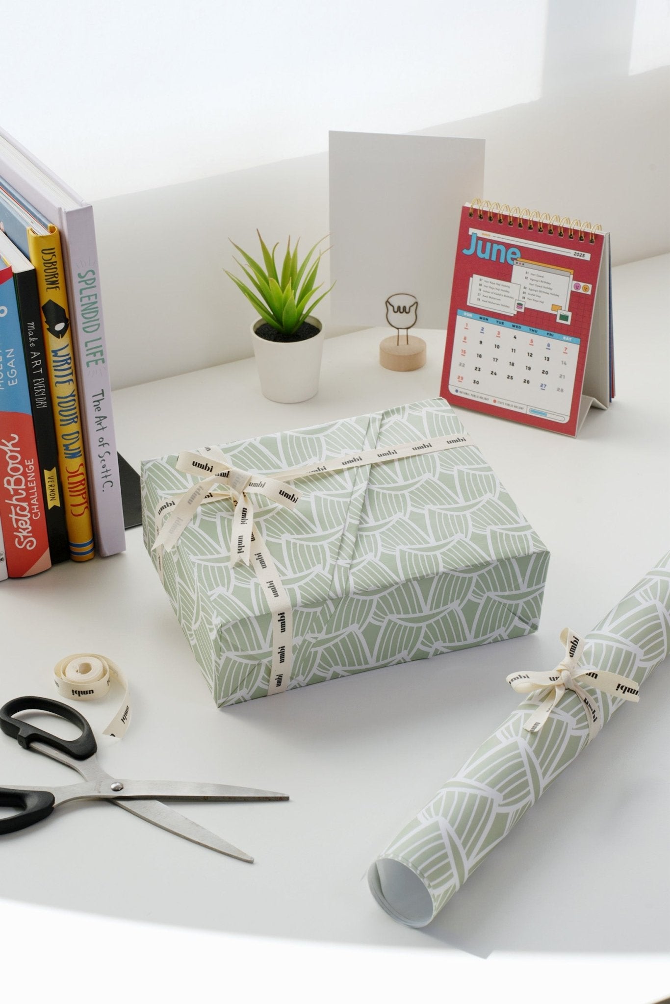 Umbi Gift Wrapping Paper Pandan (1 Piece) - Umbi