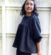 Women Alice Blouse in Black - Umbi