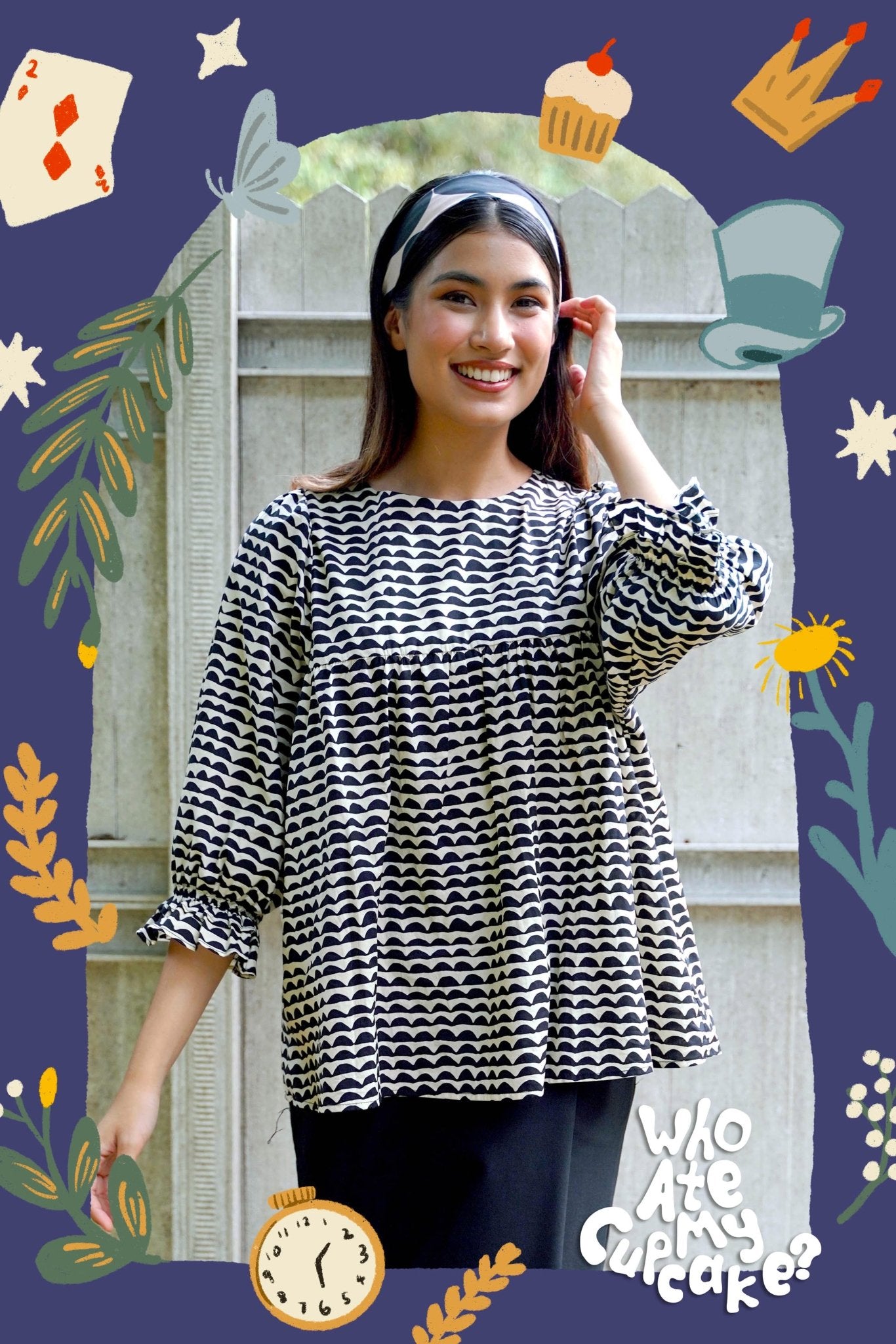 Women Alice Blouse in Cloud - Umbi
