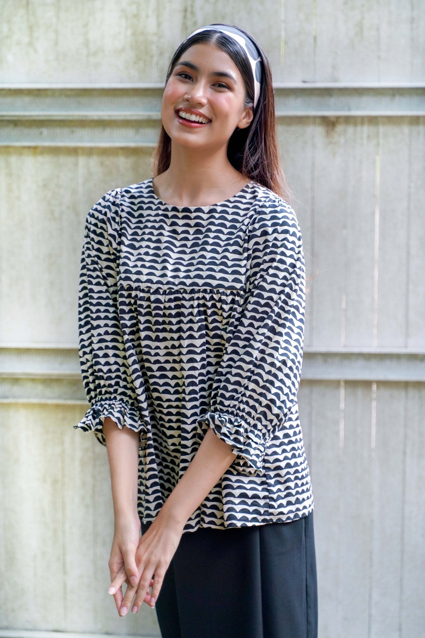 Women Alice Blouse in Cloud - Umbi