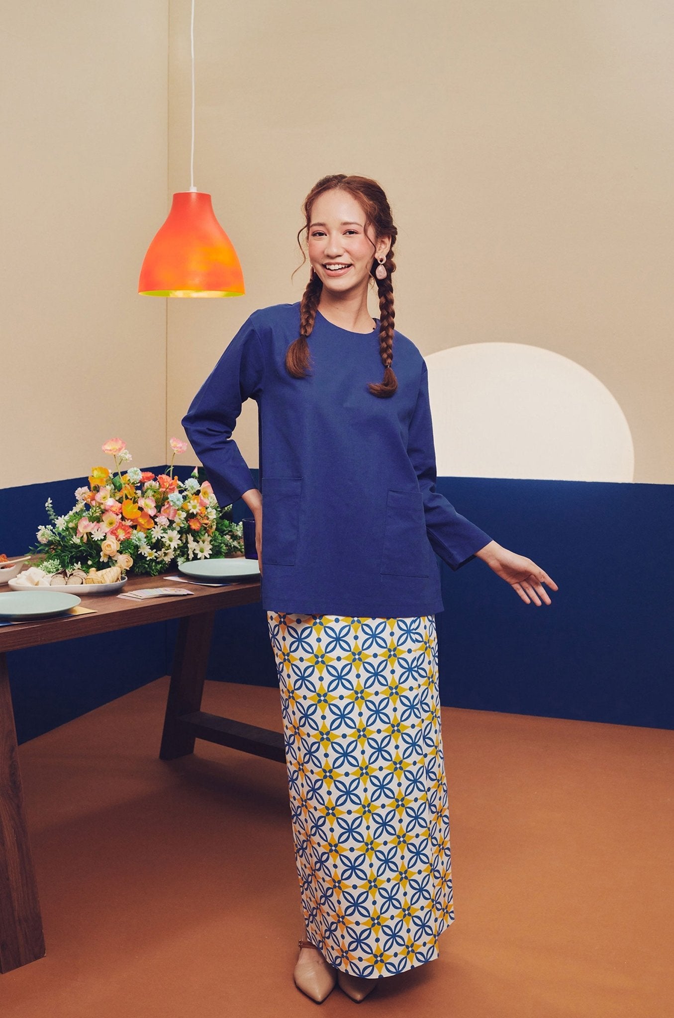 Women Classic Skirt Popcorn Print - Umbi