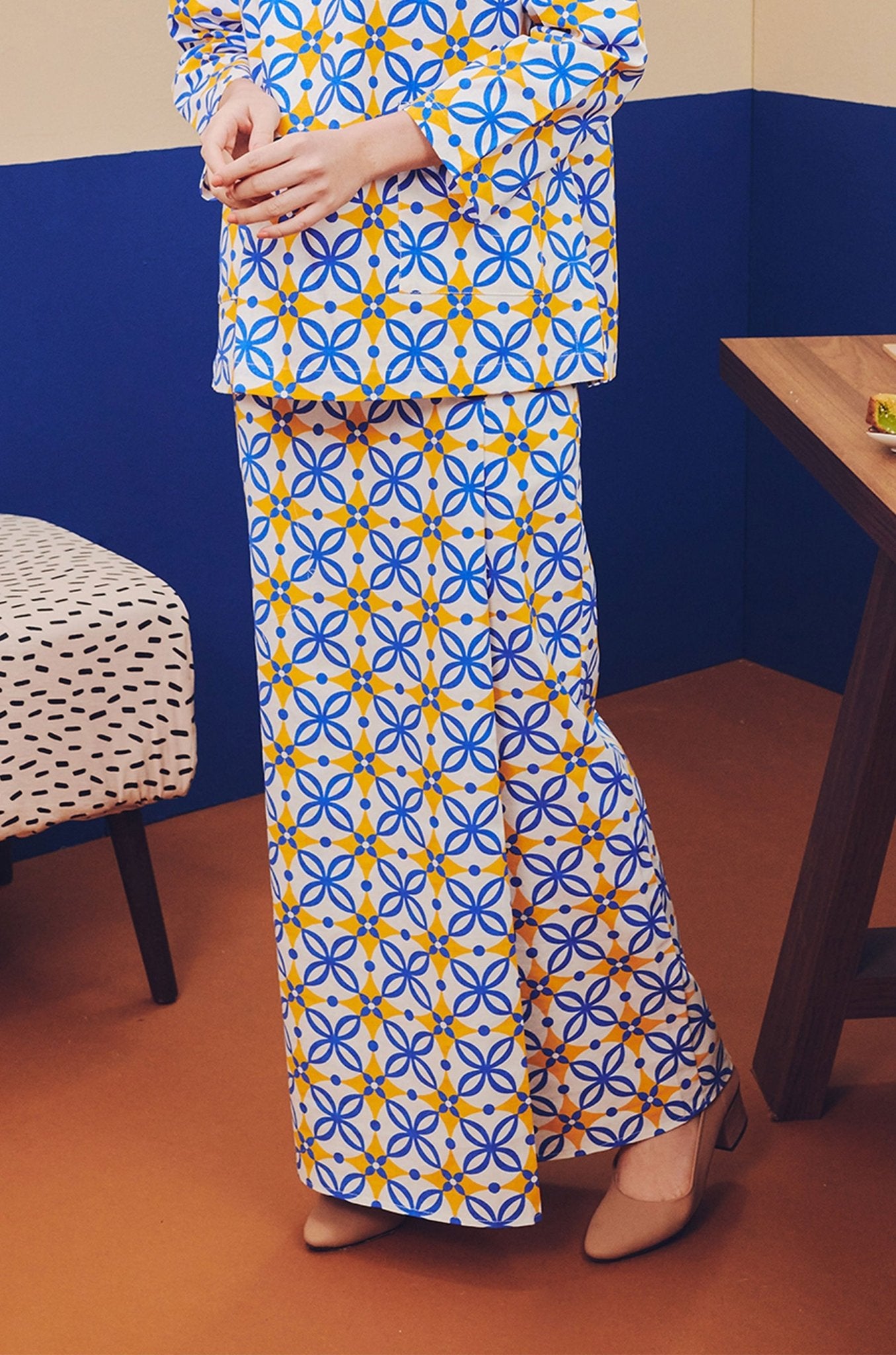 Women Classic Skirt Popcorn Print - Umbi