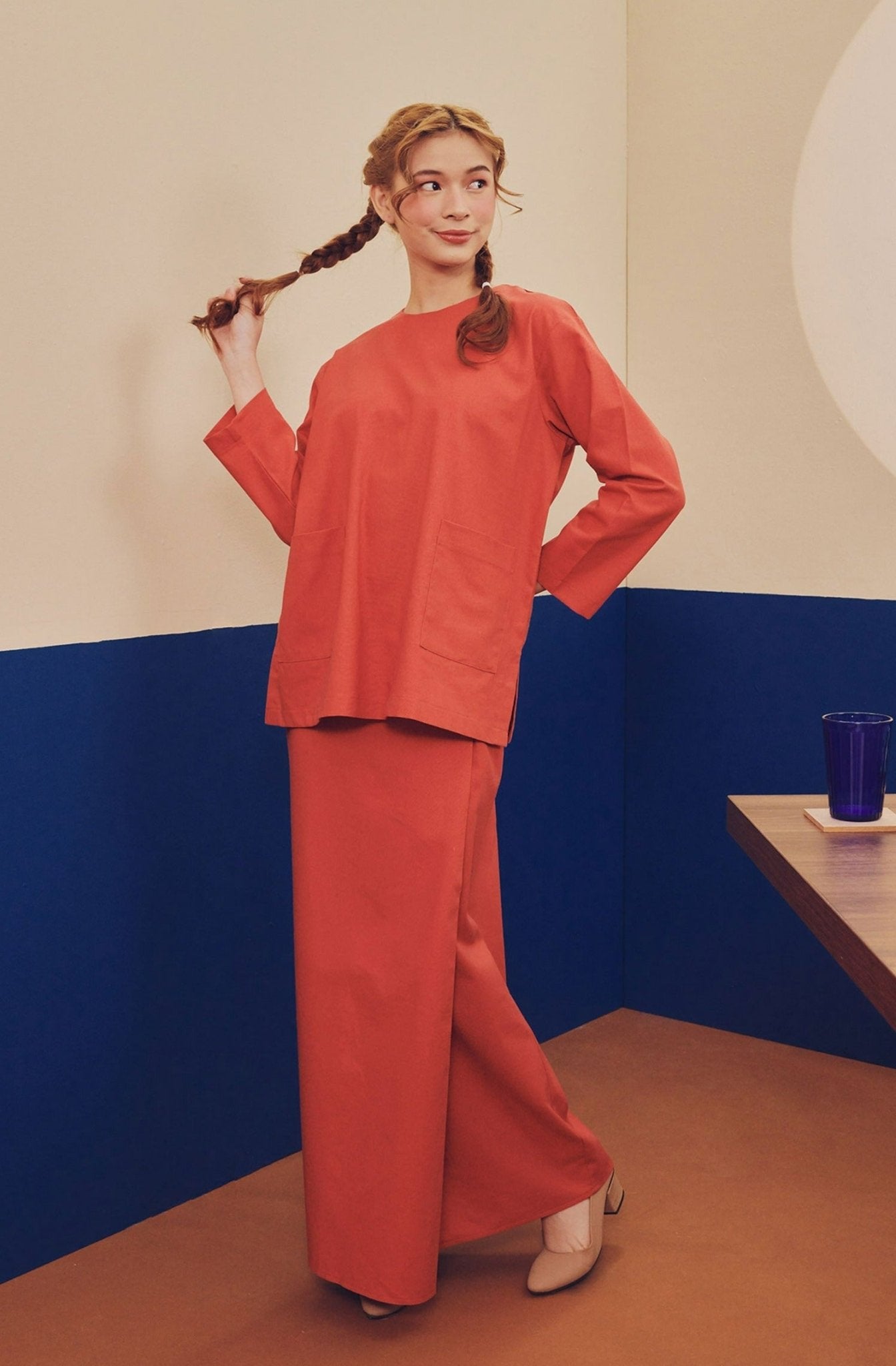 Women Classic Skirt Terracotta - Umbi