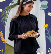 Women Dinah Blouse in Black - Umbi