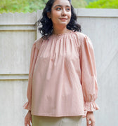 Women Dinah Blouse in Checked Red - Umbi