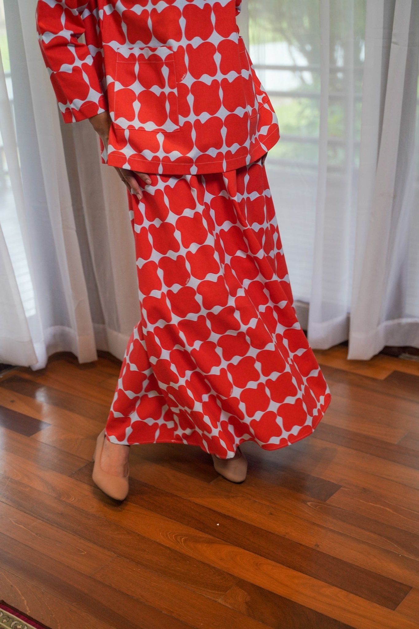Women Flare Skirt Bubblegum Print - Umbi