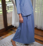 Women Flare Skirt Pigeon Blue - Umbi