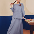 Women Flare Skirt Pigeon Blue - Umbi