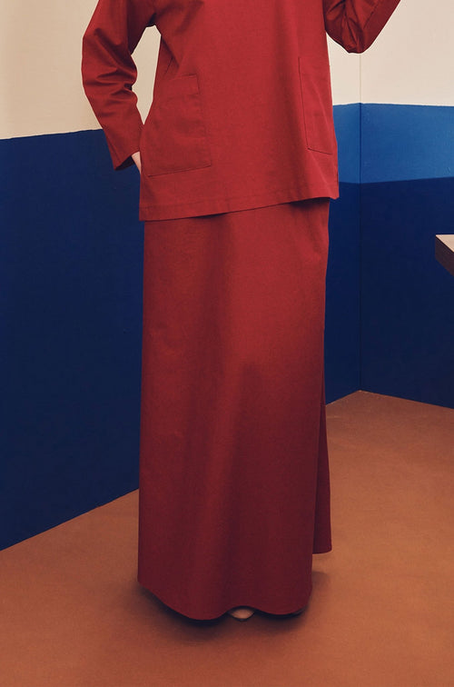 Women Flare Skirt Red