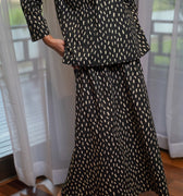 Women Flare Skirt Sprinkle Print - Umbi