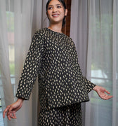 Women Pair Pockets Boxy Blouse Sprinkle Print - Umbi