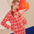 Women Petit Ruffle Blouse Bubblegum Print - Umbi