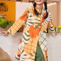baju raya family sedondon adult women long kebaya blouse sunflower print