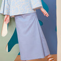 baju raya family sedondon girls classic skirts pigeon blue