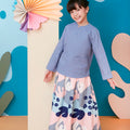 girls kurung top long sleeve pocket eid raya kenduri event wear