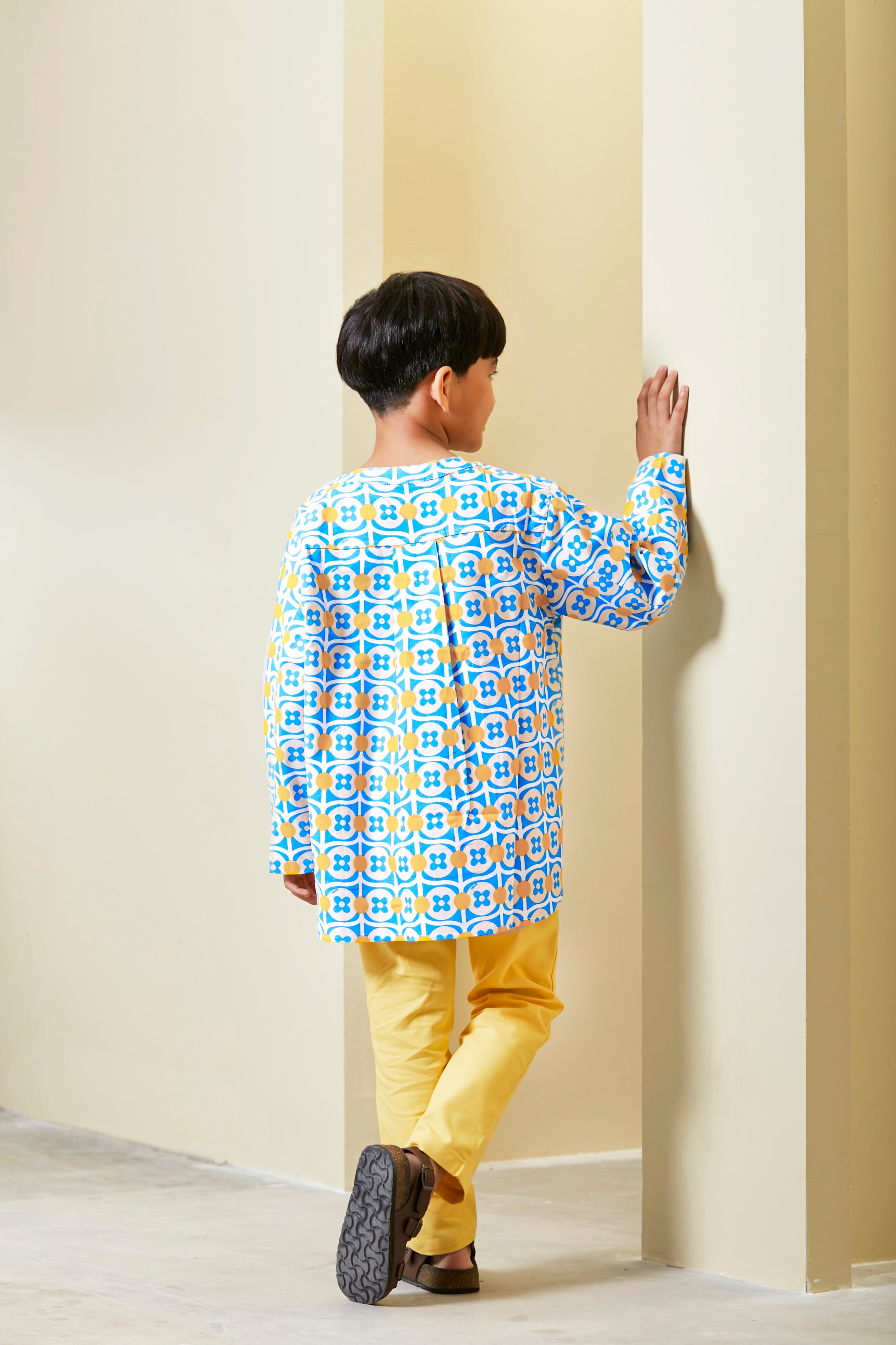 boy top kurta long sleeve pocket eid raya kenduri event wear