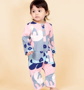 baju raya family sedondon kids baby jumpsuit coral print