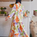 At The Market Collection Women Boxy Blouse Fleur Print - Umbi