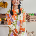 At The Market Collection Women Boxy Blouse Fleur Print - Umbi