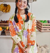 At The Market Collection Women Boxy Blouse Fleur Print - Umbi