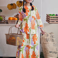 At The Market Collection Women Boxy Blouse Fleur Print - Umbi