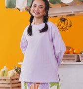 At The Market Collection Women Boxy Blouse Lilac - Umbi
