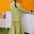 At The Market Collection Women Boxy Blouse Lime Green - Umbi