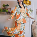 At The Market Collection Women Boxy Blouse Sunflower Print - Umbi