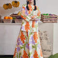 At The Market Collection Women Flare Skirt Fleur Print - Umbi