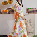 At The Market Collection Women Flare Skirt Fleur Print - Umbi