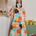 At The Market Collection Women Flare Skirt Fruit Punch Print - Umbi