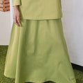 At The Market Collection Women Flare Skirt Lime Green - Umbi