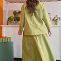 At The Market Collection Women Flare Skirt Lime Green - Umbi
