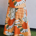 At The Market Collection Women Flare Skirt Sunflower Print - Umbi