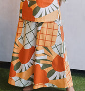At The Market Collection Women Flare Skirt Sunflower Print - Umbi