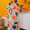 At The Market Collection Women Folded Skirt Fruit Punch Print - Umbi