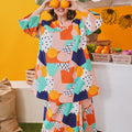 At The Market Collection Women Folded Skirt Fruit Punch Print - Umbi
