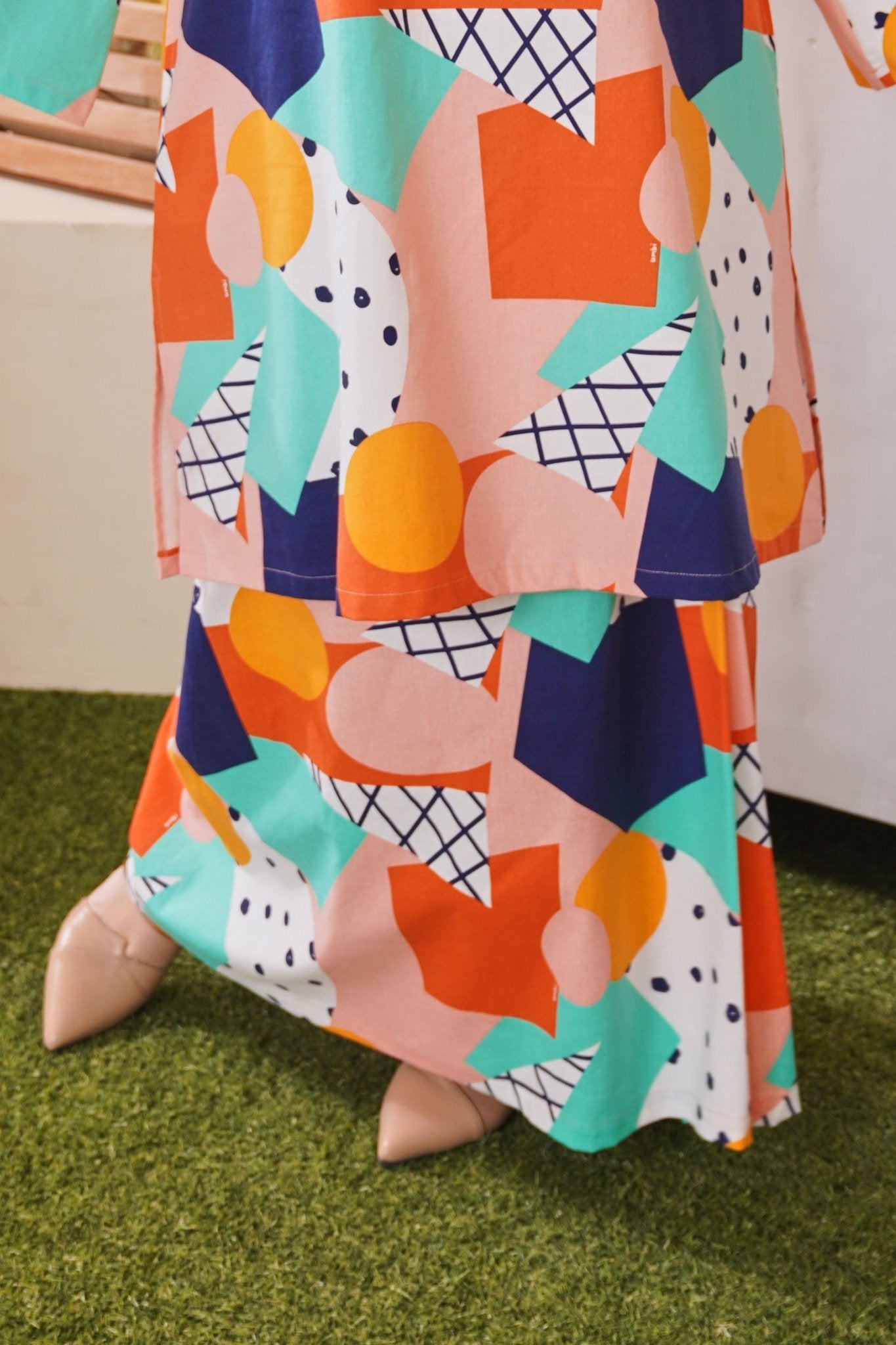 At The Market Collection Women Folded Skirt Fruit Punch Print - Umbi