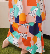 At The Market Collection Women Folded Skirt Fruit Punch Print - Umbi