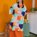 At The Market Collection Women Folded Skirt Orange - Umbi