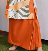 At The Market Collection Women Folded Skirt Orange - Umbi