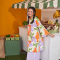 At The Market Collection Women Long Kebaya Blouse Fleur Print - Umbi