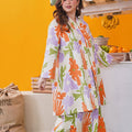 At The Market Collection Women Long Kebaya Blouse Fleur Print - Umbi