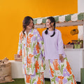 At The Market Collection Women Long Kebaya Blouse Fleur Print - Umbi