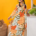 At The Market Collection Women Long Kebaya Blouse Sunflower Print - Umbi