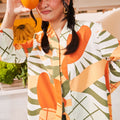 At The Market Collection Women Long Kebaya Blouse Sunflower Print - Umbi