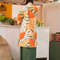 At The Market Collection Women Long Kebaya Blouse Sunflower Print - Umbi